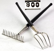 Rare 2-tlg. Set Râteau Et
