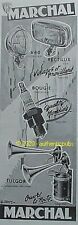 PUBLICITE MARCHAL 640 PHARE RECTILUX 650 BOUGIE CORINDON FULGOR DE 1953 AD PUB
