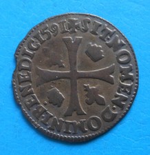 Charles X , douzain 1591 B Rouen , Sombart 4414 (2ex)