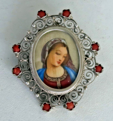 Broche pendentif vierge marie - vierge,
