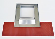 Abergement étanchéité cheminée extensible ZINC 70 x 80 cm NEUF double conduit