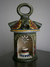 Lanterne Bougeoir c-1930 Céramique Rhodian Gouda Holland Ancien