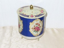 Boîte En Fer Avec Couvercle "Décor Floral" Art Déco!