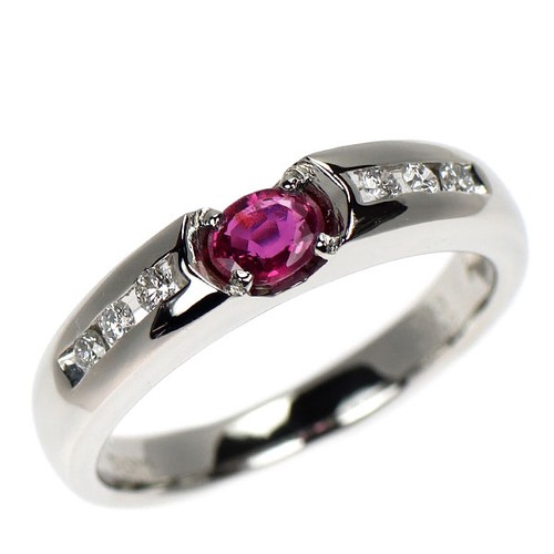 Bague diamant rubis sang - , de