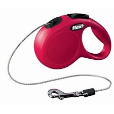 LAISSE ENROULEUR FLEXI NEW CLASSIC CORDE  M ROUGE 5 METRE 20KG MAX (41191210)
