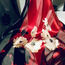 LOT 3 Foulards Soie Vintage