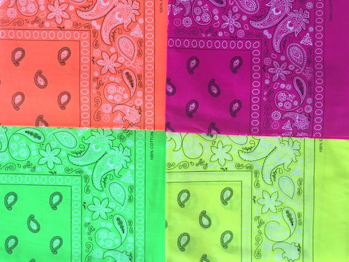 Bandana couleur flashy fushia - couleur,