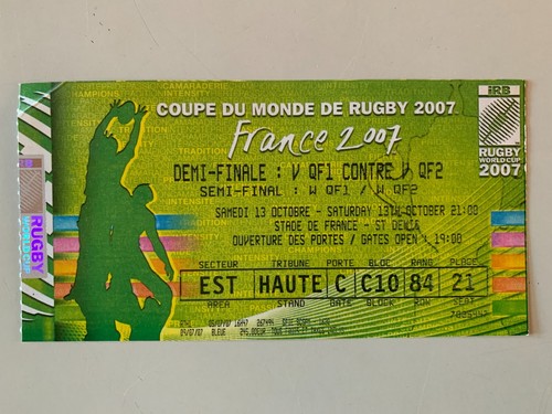 Ticket match rugby - world, cup