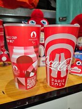 Lot de 2 gobelets Coca-Cola neuf Jeux olympiques Tour Eiffel Paris 2024
