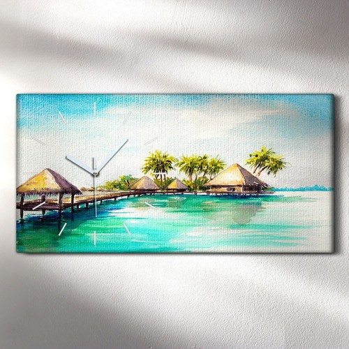Horloge murale sur toile - , 60x30