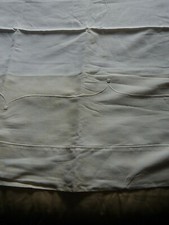 ANCIEN DRAP BLANC ROULOTTE BOURBON 180 X 320 DÉCOUVERTE RIDEAU NAPPE DÉCORATION