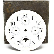 Cadran émaillé montre poche  phase de lune 4 quantième neuf de stock  - H1-B49