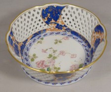 Haviland Dammouse, corbeille ajourée centre de table en porcelaine de Limoges