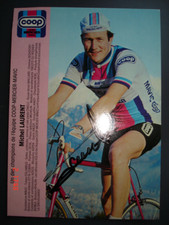 cyclisme carte Michel LAURENT  signée autographe COOP-MERCIER-MAVIC 1983