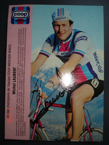 Cyclisme carte michel - michel, laurent