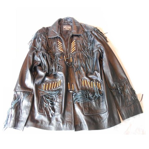 Veste cuir indienne - , mixte