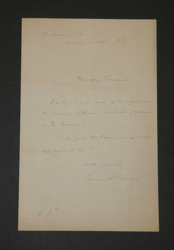 Ernest blum lettre - -,