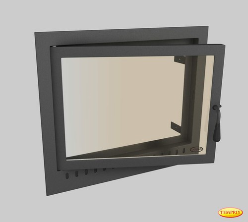 Porte cheminée acier avec - acier,