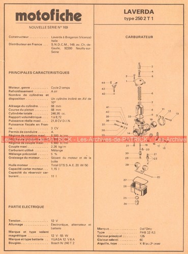 Laverda 250 fiche - 2, t1