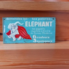 plaque pub  en métal , litho : LES PELURES ELEPHANT 22.5 X 11 CM