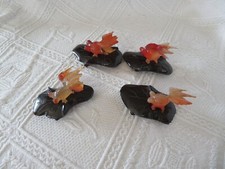 lot de 4 poissons en pierre