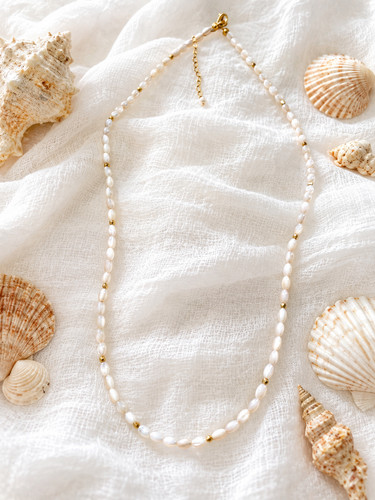 Collier perles nacre et - perles,