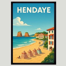 Affiche Poster mural HENDAYE