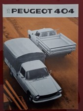 Peugeot 404 pick up 1984 brochure dépliant 4 pages en français.
