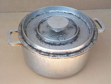 Ancien MARMITE ALU TOURNUS ARDOR cuisine campagne rustique cuisson poisson four