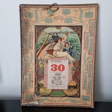 Calendrier 1909 Ancien Grand