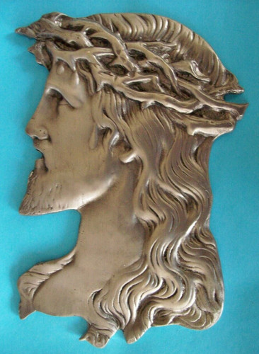 Tete christ etain vue de - en,