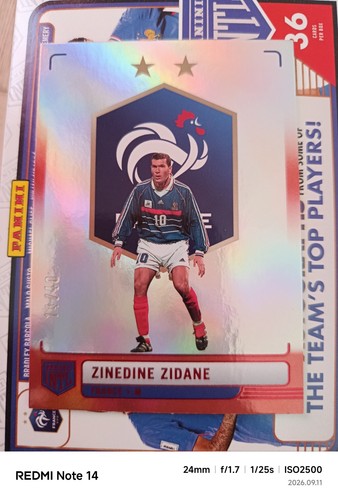 Carte rare numéroté zinedine - rare,