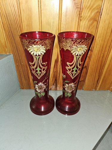 Legras vases cornet paire - vases, la