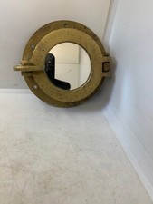 ANCIEN PETIT HUBLOT MIROIR EN LAITON