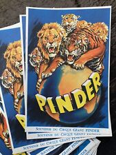 30 Flyers Vintage Cirque Pinder souvenir signés Toni - 30 Vintage Flyers Pinder