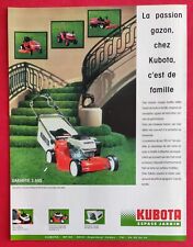 Publicité de presse: Tondeuse à Gazon KUBOTA  Espace Jardin 1989