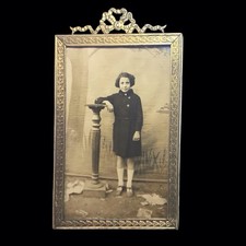 ANCIEN Debut XXe Cadre Photo Decor De Ruban Noué Style Louis XVI