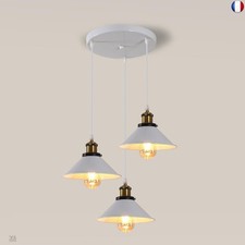 DELIPOP 3 Lampes Suspension Luminaire Industrielle, Vintage Lustre Plafonniers