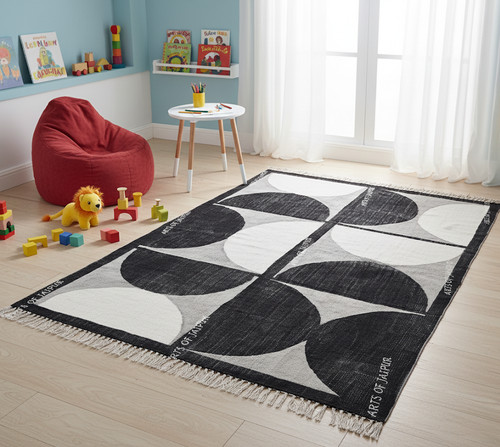 Tapis rectangulaire noir - tapis,