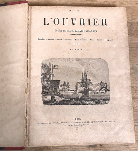 Reliure ouvrier 1873 75 - reliure, 1873-74-75