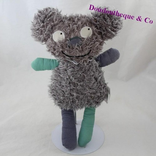 Doudou koala cadess gris poils - cadess,