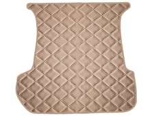 Matelassé Cuir artificiel BEIGE FONCÉ Tapis coffre pour Toyota Previa II 2000-20