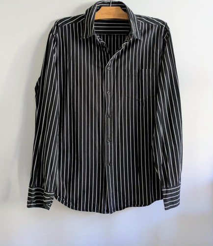 Chemise noire rayures - à, coton