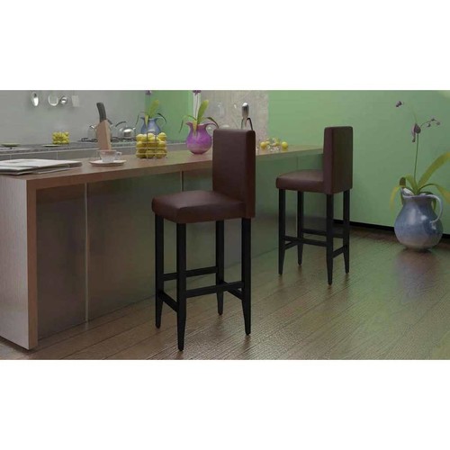 Tabouret bar cuir - 4x, de