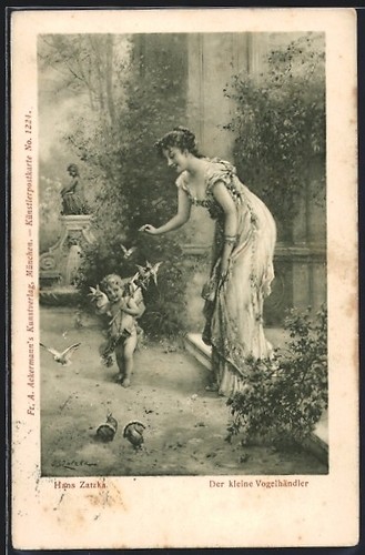Carte postale artiste hans - carte,