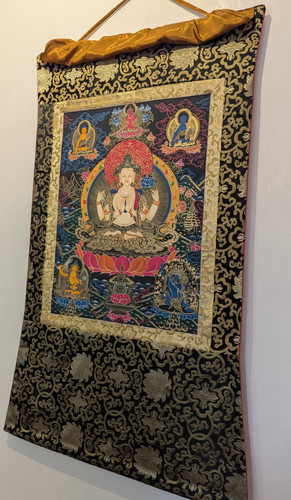 Thangka peinture chenrezig - thangka,
