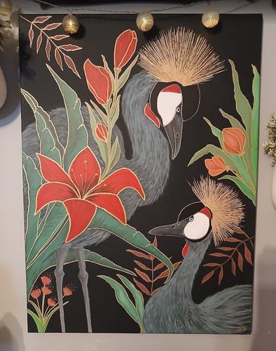 Tableau original grues - original,