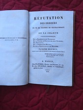 Lot de 2 textes sur CHATEAUBRIANT Réfutation par MARMET & Lettre 1816 18