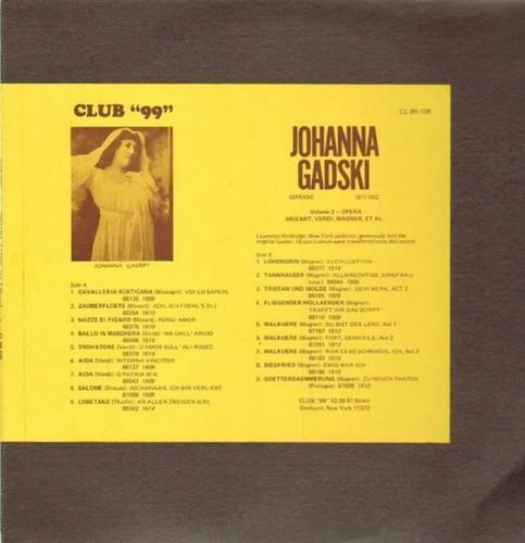 Johanna gadski volume - johanna,