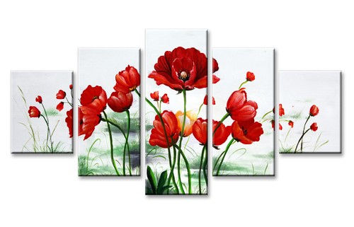 Tableau sur toile coquelicots - sur,